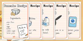 Pancake Recipe Cards - Pancake day, recipe, pancake, shrove