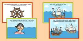 Challenge Cards Pirate Ship (teacher made) - Twinkl