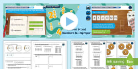 Improper Fractions Worksheets | Maths Resources - Twinkl