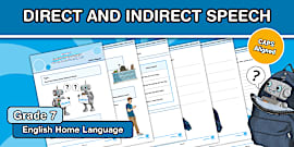 Senior Phase Direct and Indirect Speech Worksheet
