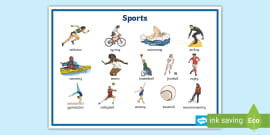 Sports Word Mat Learn Sports Day Vocabulary Twinkl