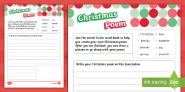 Christmas Poem Bauble (teacher made) - Twinkl