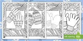 Match the Mitten Patterns Wheel | Twinkl