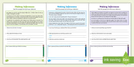 KS2 Inference Questions Challenge Cards - Primary Resource