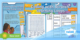 KS2 Scratch Blocks Matching Activity Worksheet - Twinkl