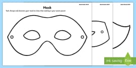 Superhero Masks Design Activity (teacher made) - Twinkl