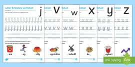 Handwriting Letters Worksheets – Non-cursive - Twinkl