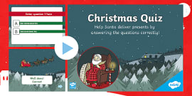 Christmas Carols Quiz PowerPoint for Kids (teacher made)