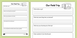 field trip worksheet