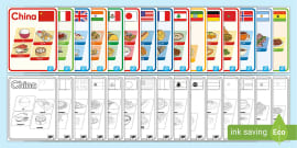 Food Around The World Display Lettering