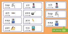 Cvc Words Read And Reveal Cards - 'a' - English Resource - Twinkl