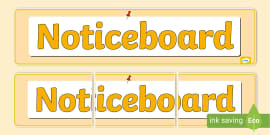 Notice Board Banner | Notices Display Banner | Twinkl