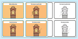 Hickory Dickory Dock Sequencing (4 per A4) (Teacher-Made)