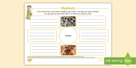 Describe the Meerkat Writing Worksheet,meerkats - Twinkl