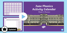 Phase 3 March Phonics Activity Calendar Powerpoint - Twinkl