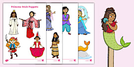Design a Princess Cut and Stick Activity - Twinkl - KS1