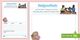 Picnic Basket Template Worksheet / Worksheet (teacher made)