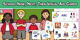 Home Now, Next, Then Cards | Visual Support for Autism