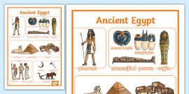 Ancient Egypt Word Cards (teacher made) - Twinkl