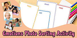 Happy, Sad and Angry Photo Sorting Activity