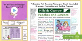 Newspaper Headline Writing Worksheet Teacher Made