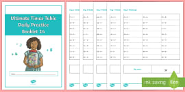 Ultimate Times Table Daily Practice Booklet 7 (teacher Made)