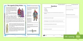 Beautifully Illustrated King Arthur Story Cards Twinkl-made