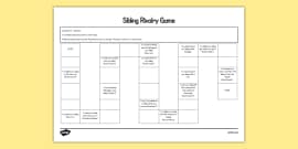 Sibling Rivalry Worksheet (teacher made) - Twinkl