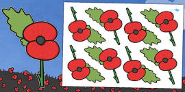 Remembrance Day We Remember Poppy Writing Template - Twinkl
