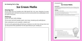 ice cream problem solving ks1