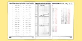 Dividing 4-Digit by 2-Digit Numbers | Division Worksheets