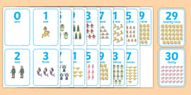 printable flash cards free 0-100 30 0 card  math, Number numeracy, digit Digit Cards