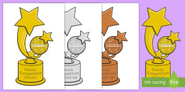 Dance Competition Mirror Ball Cut-Out (teacher made)