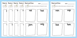 CVC Words Cut and Paste Worksheet / Activity Sheets Mixed - CVC