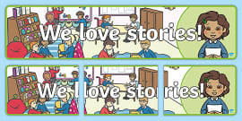 Favourite Stories Display Banner (teacher made) - Twinkl