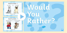 Would you rather? PowerPoint game - Elsa Support