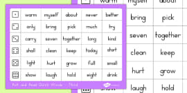 Dolch Word List - dolch, english, word, list, fluency, reading