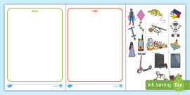 Past and Present Sorting Activity (teacher made) - Twinkl