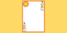 FREE! - Simple Sun Page Border | Page Borders | Twinkl