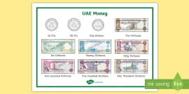 uae money cut outs teacher made