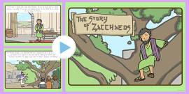 Zacchaeus the Tax Collector Bible Story PowerPoint - Twinkl