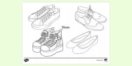 Free Pair Of Shoes Colouring Page Colouring Sheets