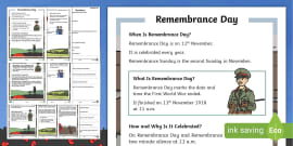 Quiz about remembrance day