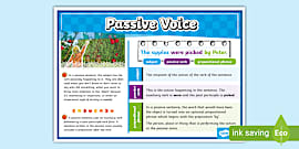 Passive Display Example Active and Passive Voice Display Poster
