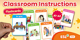Classroom Instruction Posters for ESL Classrooms [Kids, A1-A2]