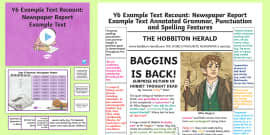 News Report Writing Example Pack Primary Resource