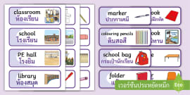 สมุดคำศัพท์ภาษาอังกฤษ ป.2 พร้อมรูปภาพ - คำศัพท์พื้นฐาน