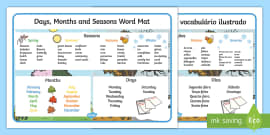 Days of the Week Flashcards English/Portuguese - Days of the Week