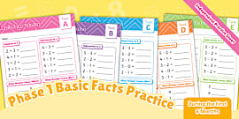 Phase 1 Basic Facts Practice (During the First Year)