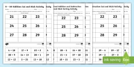 FREE! - 7, 8, 9 Addition Cut and Stick Activity - Twinkl